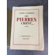 Chabrier Agnès Les pierres crient 1948 Edition originale N° 262 sur Alfa bon exemplaire