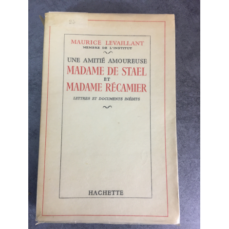 Levaillant Maurice Madame de stael et madame Récamier amitié Amoureuse Edition originale Le numero 25 sur Alfa
