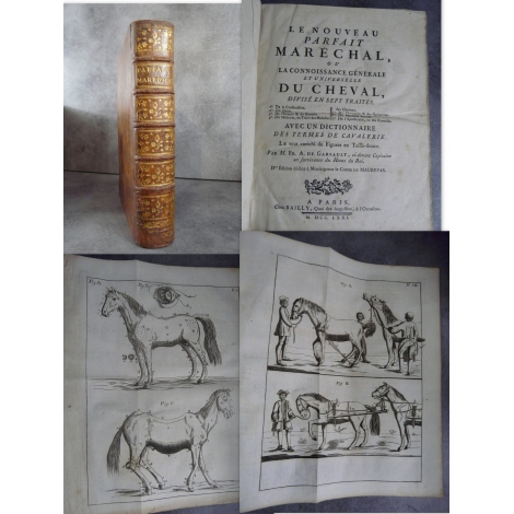 GARSAULT Le Nouveau Parfait Maréchal Cheval Chevaux Hippiatrique art vétérinaire dressage Haras 1771