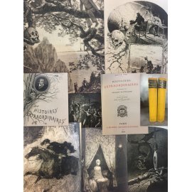 Edgar Poe, Charles Baudelaire Histoires extraordinaires Nouvelles , première édition illustrée 26 hors texte romantisme 1884