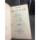 Plaute Théâtre Naudet traduction et notes Paris Lefèvre 1845 Complet en 4 volumes reliés cuir
