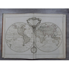 Robert de Vaugondy Atlas grand in folio cartes 76 x 56 cm complet Découverte cook Louis la brocante