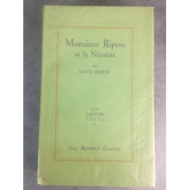 Louis Hémon Monsieur Ripois et la Némésis Premier tirage Cahiers verts 1950 le 227 sur papier Alfa