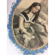 Alhoy Maurice Rostaing Jules Les fleurs historiques 14 portraits encadrés de fleurs Vve Janet circa 1850