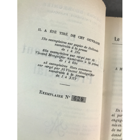 Henri de Regnier Le divertissement provincial Edition originale sur pur fil Montgolfier 1925