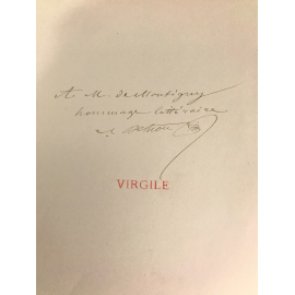 Virgile Eneide deuxieme chant traduit par Dethou envoi à Lucas de Montigny