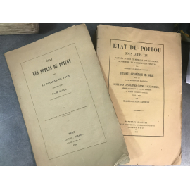 Dugat Matifeux Etat du poitou sous Louis XIV 1865 joint Ravan état des nobles du Poitou