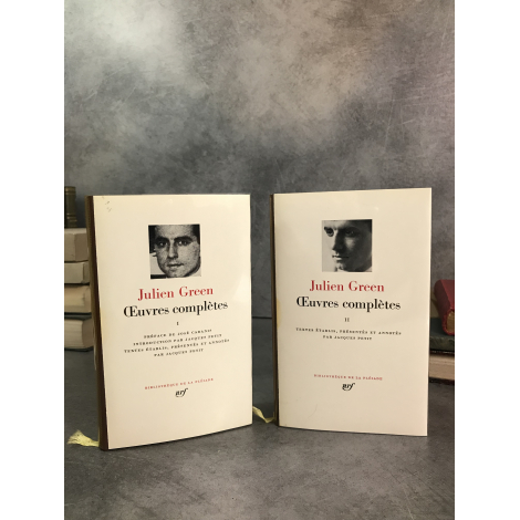Collection Bibliothèque de la pléiade NRF Julien Green Oeuvres complètes T1 et 2 en premier tirage beaux exemplaires parfait