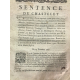 Histoire de la censure Sentence du Chastelet Extrait des assertions pernicieuses lacérés et brulés place de grève 1762