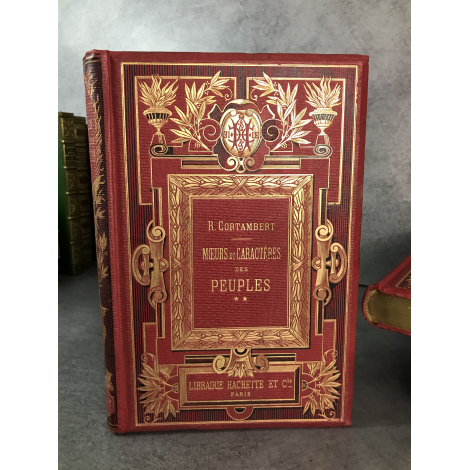 Cortambert Moeurs et caractères des peuples Asie Amérique Océanie Gravures 1879 Très bel exemplaire cartonnage Souze