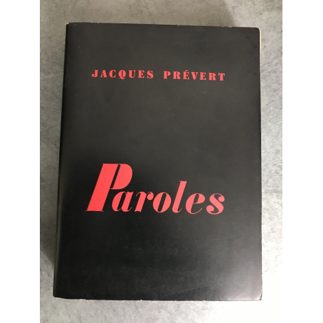 Prévert Paroles 6 mars 1950 Couverture très fraiche, non coupé jamais lu rare en cette condition.