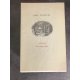 Oeuvres de Verlaine Frontispices de Grau Sala La bonne édition Hazan de 1946 à l'état de neuf fort bel exemplaire numeroté.