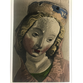 Madone de Krumauer Portrait en tissé de Lyon Décembre 1965 Vallon bon exemplaire