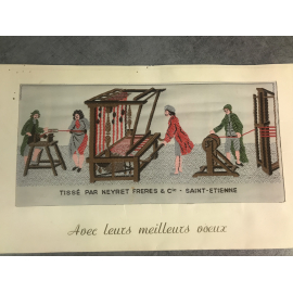 Atelier Jacquard Tissé sur soie par Neyret Frères et compagnie saint Etienne carte de Vœux.