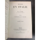 Hyppolite Taine Voyage en Italie Naples Rome Florence Venise Bons exemplaire reliure cuir de l'époque. 1896