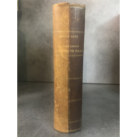 George Sand La confession d'une jeune fille 1865 Edition originale papier d'édition avec la faute page 145