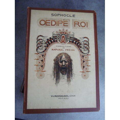 Freida Raphaël Sophocle Oedipe roi Paris Romagnol 1922 4 dessins 159 gravures nombreuses signées