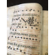 Antiphonaire Espagnol 1748 Manuscrit musical 50 parchemins manuscrits