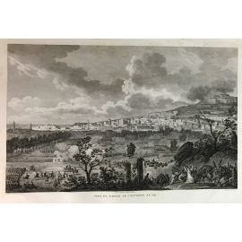 Carle Vernet Grande gravure originale de la prise de Naples le 2 pluviose An VII 1806 Italia Napoli