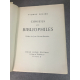 Perier Yvonne Conseils aux bibliophiles. Paris, Émile Hazan éditeur, 1930.Edition originale sur alfa