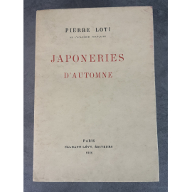 Pierre Loti Japoneries D'Automne numéroté sur beau papier Non coupé état de neuf 1926
