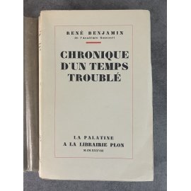 René Benjamin Chronique d'un Temps Oublié Edition Originale Exemplaire numéroté 190 sur 200 sur papier alfa