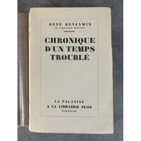 René Benjamin Chronique d'un Temps Oublié Edition Originale Exemplaire numéroté 190 sur 200 sur papier alfa