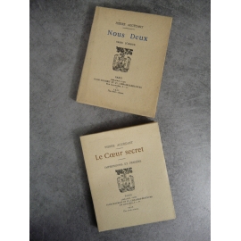 Aguetant Nous deux pages d'amour, le coeur secret charmants petits livres de poésie de Saint Valentin 1921