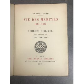 Duhamel Georges Lebédeff Illustrations Vie des Martyrs 1914-1916 Exemplaire sur Rive Mornay Beaux livres