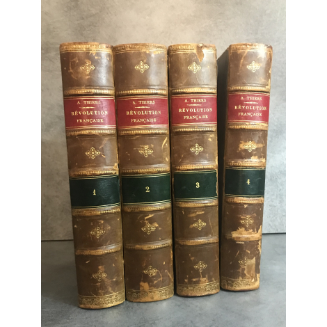 Thiers Histoire de la révolution française complet en 4 volumes grands format 1862 Gravures