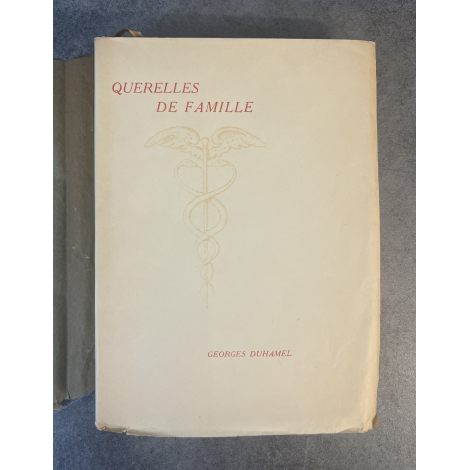 Georges Duhamel Querelles de famille Edition Originale Exemplaire numéroté sur papier vergé pur fil Montgolfier