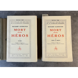 Lot Intégrale Richard Aldington Mort d'un Héros tome 1 et 2 Edition Originale française Exemplaires numérotés sur grand papier