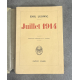 Emil Ludwig Juillet 1914 Edition à la date de l'originale en papier d'édition