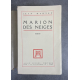 Jean Martet Marion des Neiges Edition Originale Exemplaire numéroté 31 sur 50 sur pur fil Montgolfier