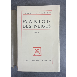 Jean Martet Marion des Neiges Edition Originale Exemplaire numéroté 31 sur 50 sur pur fil Montgolfier