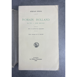 Stefan Zweig Romain Rolland exemplaire de l'Edition Originale française sur beau papier