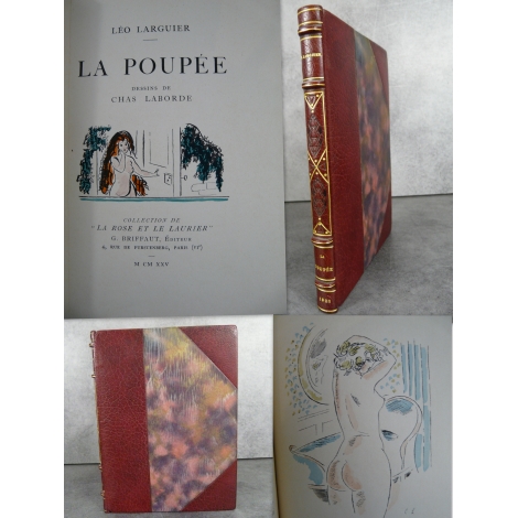 LARGUIER (Léo). Chas Laborde La Poupée. 1925, collection "La Rose et le Laurier". Reliure maroquin