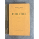 Marcel Pagnol Pirouettes Edition Originale sur vélin bibliophile