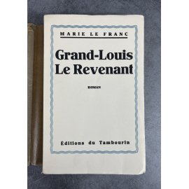 Marie Le Franc Grand-Louis Le Revenant Edition Originale un des 300 exemplaires numéroté alfa mousse Canada Québec