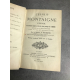 Saucerotte L'Esprit de Montaigne . Perrin 1886 reliure demi parchemin blanc de l'époque