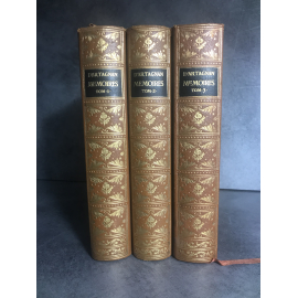 Jean de Bonnot D'Artagnan Mémoires 3 volumes reliure cuir collector de 1966-67