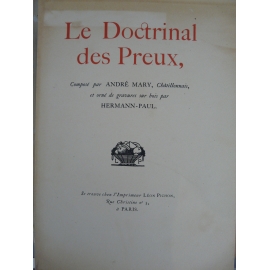 Hermann-Paul Mary André Le doctrinal des preux Gravures sur bois Leon Pichon 1919 numeroté