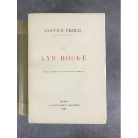 Anatole France Le lys rouge exemplaire numéroté sur vélin du marais non coupé