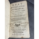 Etat militaire de la France pour l'année 1761 Reliure d'époque avec fer à l'oiseau au dos bon exemplaire