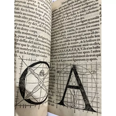 Geoffroy Tory [Champfleury] L'Art et Science de la vraye proportion des Lettres Attiques Maroquin de Hardy
