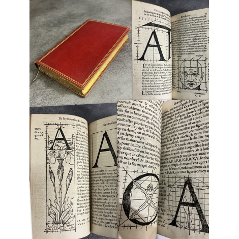 Geoffroy Tory [Champfleury] L'Art et Science de la vraye proportion des Lettres Attiques Maroquin de Hardy