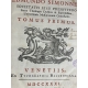 Reliures monastiques à ais de bois et fermoirs entièrement du temps Edmundo Simonnet Institutiones Theologicae Complet.