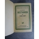 Herriot Edouard La vie de Beethoven Gallimard 1929 numéroté sur alfa demi maroquin à bandes