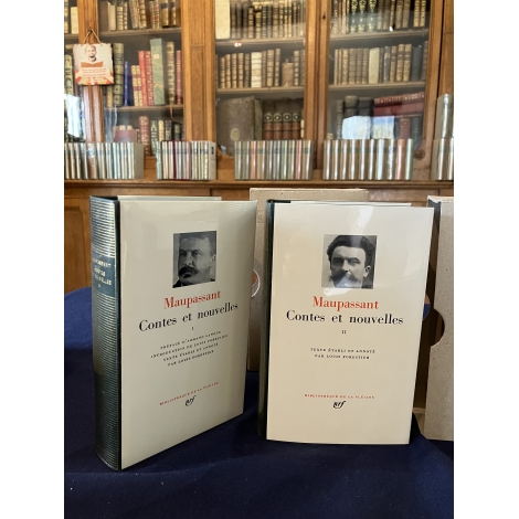 Maupassant Contes et nouvelles 2 vol Collection Bibliothèque de la pléiade NRF Etat de neuf superbe Economisez 50 euros