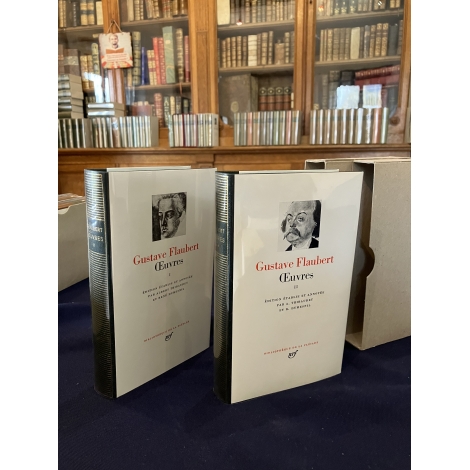 Flaubert Gustave Oeuvres 2 vol Collection Bibliothèque de la pléiade NRF Etat de neuf superbe epuisé
